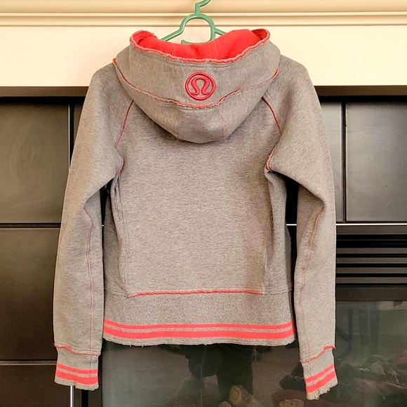 Lululemon gray pink scuba hoodie Size 6 - Picture 2 of 10
